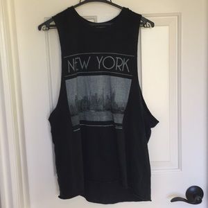 Brandy Melville black New York muscle tank